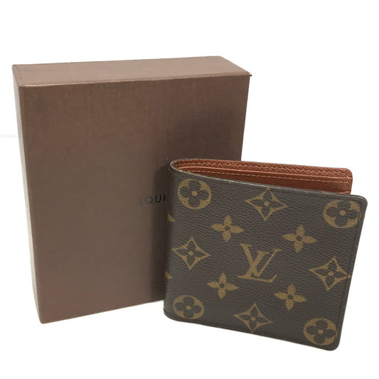 【中古品】【メンズ】 LOUIS VUITTON ルイ ヴィトン PORTEFEUILLE MARCO M61675 ポルトフォイユ マルコ 二つ折り財布 179-260621-na-03-tagh カラー：モノグラム 万代Net店