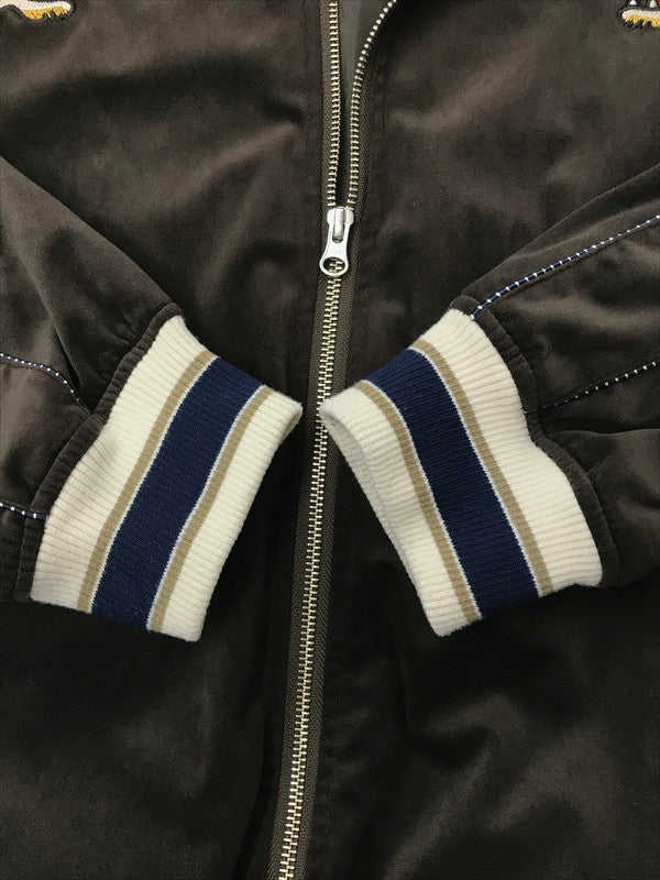 【中古品】【メンズ】 POWER TO THE PEOPLE パワートゥーザピープル VELOUR SOUVENIR JACKET 4701715-104 ベロア スーベニア ジャケット スカジャン アウター 147-260707-na-08-tagh サイズ：XL カラー：ブラウン 万代Net店