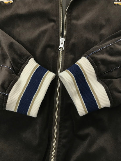 【中古品】【メンズ】 POWER TO THE PEOPLE パワートゥーザピープル VELOUR SOUVENIR JACKET 4701715-104 ベロア スーベニア ジャケット スカジャン アウター 147-260707-na-08-tagh サイズ：XL カラー：ブラウン 万代Net店