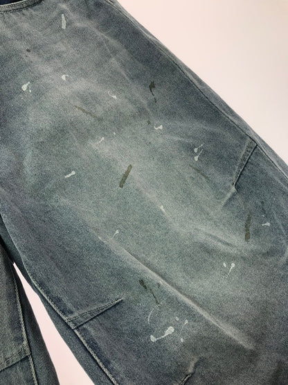 【中古品】【メンズ】 BEAMS ビームス WIDE PAINT DENIM THREE QUARTERS PANTS 11-21-1641-791 ワイド ペイントデニム 七分丈 パンツ 158-260627-rt-13-tagh サイズ：2 カラー：インディゴ 万代Net店