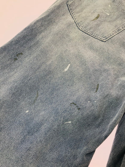【中古品】【メンズ】 BEAMS ビームス WIDE PAINT DENIM THREE QUARTERS PANTS 11-21-1641-791 ワイド ペイントデニム 七分丈 パンツ 158-260627-rt-13-tagh サイズ：2 カラー：インディゴ 万代Net店
