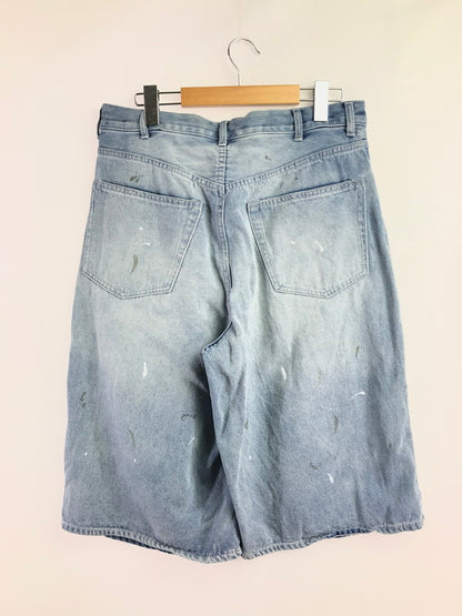 【中古品】【メンズ】 BEAMS ビームス WIDE PAINT DENIM THREE QUARTERS PANTS 11-21-1641-791 ワイド ペイントデニム 七分丈 パンツ 158-260627-rt-13-tagh サイズ：2 カラー：インディゴ 万代Net店