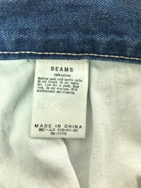【中古品】【メンズ】 BEAMS ビームス WIDE PAINT DENIM THREE QUARTERS PANTS 11-21-1641-791 ワイド ペイントデニム 七分丈 パンツ 158-260627-rt-13-tagh サイズ：2 カラー：インディゴ 万代Net店
