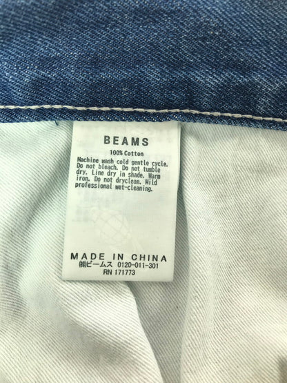 【中古品】【メンズ】 BEAMS ビームス WIDE PAINT DENIM THREE QUARTERS PANTS 11-21-1641-791 ワイド ペイントデニム 七分丈 パンツ 158-260627-rt-13-tagh サイズ：2 カラー：インディゴ 万代Net店