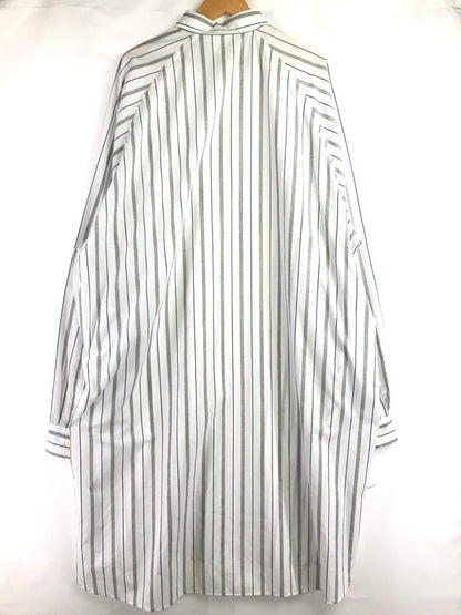 【中古品】【メンズ】 SILLAGE シアージ L/S PULLOVER STRIPE LONG SHIRT プルオーバー ストライプ ロングシャツ 長袖シャツ 140-260629-na-09-tagh サイズ：F カラー：ホワイト系 万代Net店