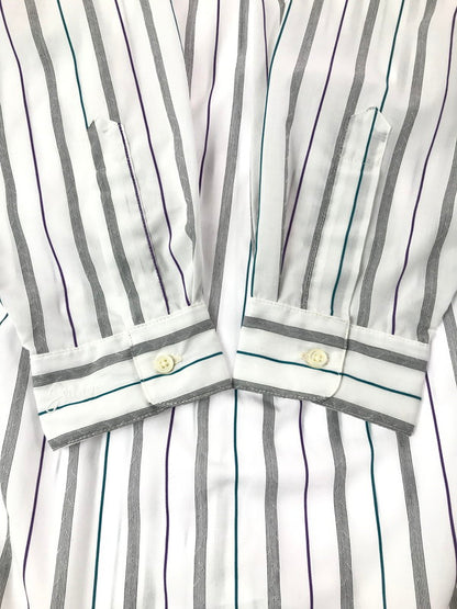 【中古品】【メンズ】 SILLAGE シアージ L/S PULLOVER STRIPE LONG SHIRT プルオーバー ストライプ ロングシャツ 長袖シャツ 140-260629-na-09-tagh サイズ：F カラー：ホワイト系 万代Net店