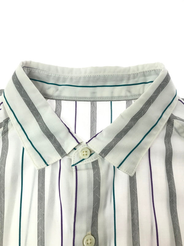 【中古品】【メンズ】 SILLAGE シアージ L/S PULLOVER STRIPE LONG SHIRT プルオーバー ストライプ ロングシャツ 長袖シャツ 140-260629-na-09-tagh サイズ：F カラー：ホワイト系 万代Net店