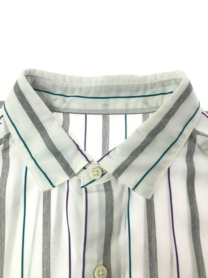 【中古品】【メンズ】 SILLAGE シアージ L/S PULLOVER STRIPE LONG SHIRT プルオーバー ストライプ ロングシャツ 長袖シャツ 140-260629-na-09-tagh サイズ：F カラー：ホワイト系 万代Net店