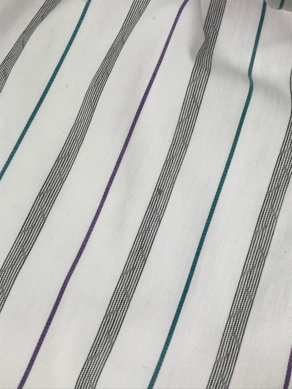 【中古品】【メンズ】 SILLAGE シアージ L/S PULLOVER STRIPE LONG SHIRT プルオーバー ストライプ ロングシャツ 長袖シャツ 140-260629-na-09-tagh サイズ：F カラー：ホワイト系 万代Net店