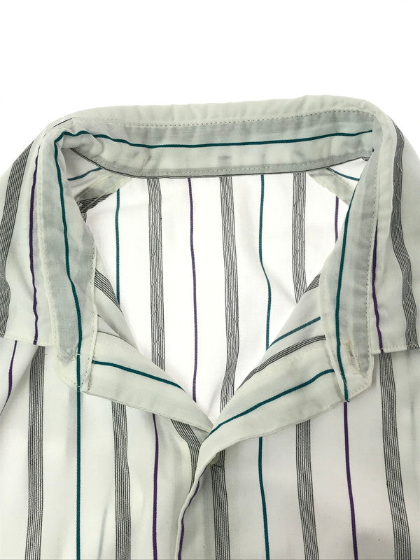 【中古品】【メンズ】 SILLAGE シアージ L/S PULLOVER STRIPE LONG SHIRT プルオーバー ストライプ ロングシャツ 長袖シャツ 140-260629-na-09-tagh サイズ：F カラー：ホワイト系 万代Net店