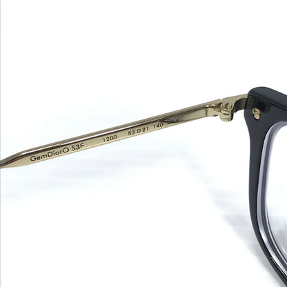 【中古品】【メンズ】 CHRISTIAN DIOR クリスチャンディオール GEM DIOR OS3F ジェム ディオール 度入り 眼鏡 アイウェア アクセサリー 203-260703-YY-24-tagh サイズ：53□21 140 カラー：ブラック/ゴールド 万代Net店