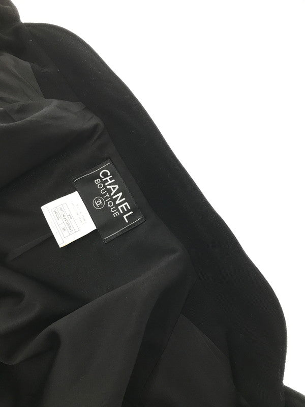 【中古品】【レディース】 CHANEL BOUTIQUE シャネル ブティック 97P WOOL DOUBLE LONG JACKET ウール ダブル ロング ジャケット フランス製 ライトアウター 183-260621-rt-07-tagh サイズ：38 カラー：ブラック 万代Net店