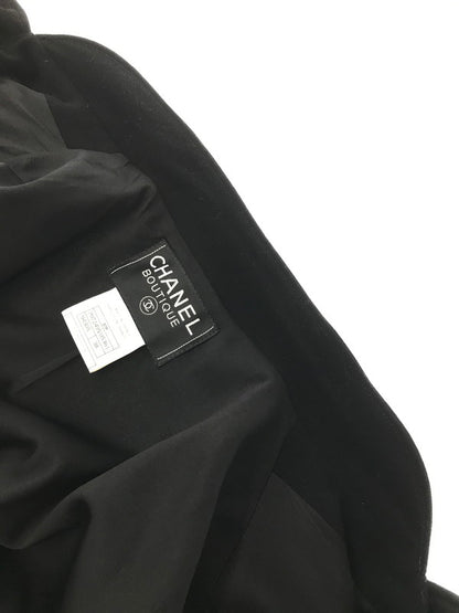【中古品】【レディース】 CHANEL BOUTIQUE シャネル ブティック 97P WOOL DOUBLE LONG JACKET ウール ダブル ロング ジャケット フランス製 ライトアウター 183-260621-rt-07-tagh サイズ：38 カラー：ブラック 万代Net店