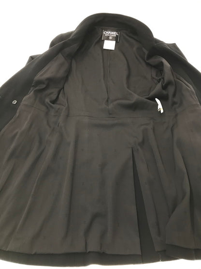 【中古品】【レディース】 CHANEL BOUTIQUE シャネル ブティック 97P WOOL DOUBLE LONG JACKET ウール ダブル ロング ジャケット フランス製 ライトアウター 183-260621-rt-07-tagh サイズ：38 カラー：ブラック 万代Net店