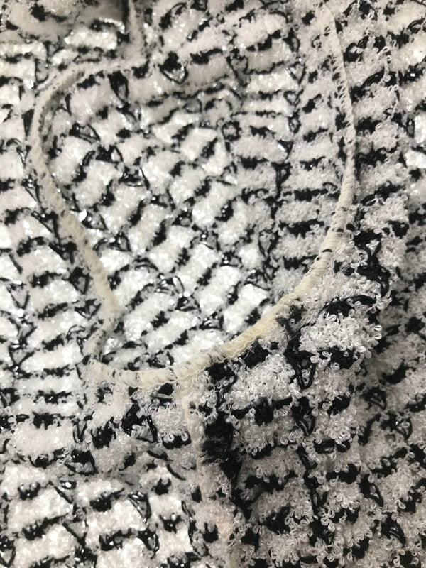 【中古品】【レディース】 CHANEL BOUTIQUE シャネル ブティック COCO MARK BUTTON KNIT CARDIGAN ココ マーク ボタン ニット カーディガン トップス 183-260621-rt-05-tagh サイズ：不明 下記参照 カラー：ホワイト/ブラック 万代Net店
