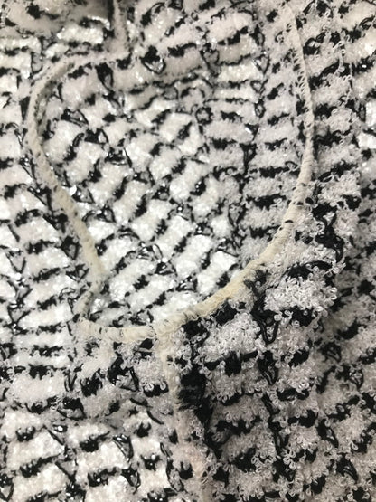【中古品】【レディース】 CHANEL BOUTIQUE シャネル ブティック COCO MARK BUTTON KNIT CARDIGAN ココ マーク ボタン ニット カーディガン トップス 183-260621-rt-05-tagh サイズ：不明 下記参照 カラー：ホワイト/ブラック 万代Net店