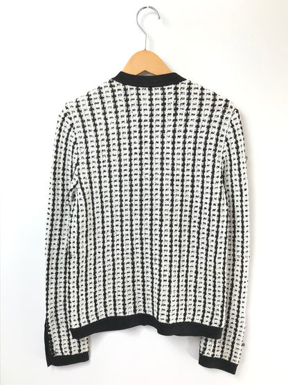 【中古品】【レディース】 CHANEL BOUTIQUE シャネル ブティック COCO MARK BUTTON KNIT CARDIGAN ココ マーク ボタン ニット カーディガン トップス 183-260621-rt-05-tagh サイズ：不明 下記参照 カラー：ホワイト/ブラック 万代Net店
