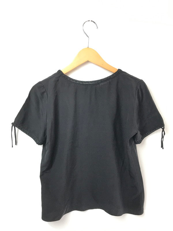【中古品】【レディース】 GUCCI グッチ SS SILK TOPS ショートスリーブ シルク トップス イタリア製 183-260621-rt-01-tagh サイズ：38 カラー：ブラック 万代Net店