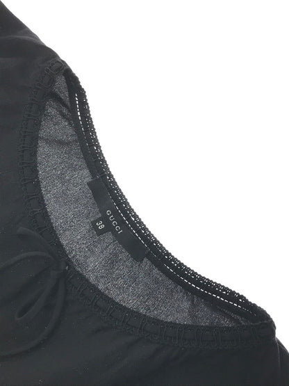 【中古品】【レディース】 GUCCI グッチ SS SILK TOPS ショートスリーブ シルク トップス イタリア製 183-260621-rt-01-tagh サイズ：38 カラー：ブラック 万代Net店