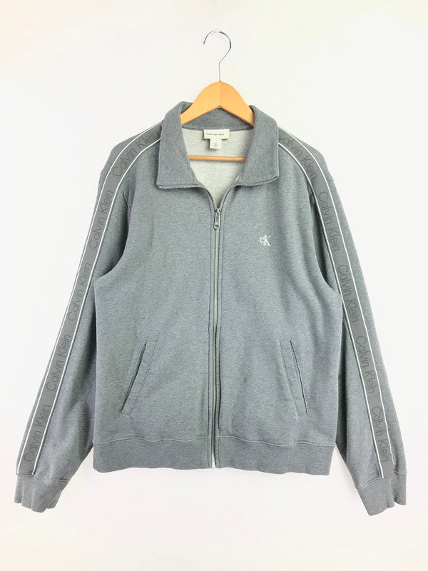 【中古品】【メンズ】 CALVIN KLEIN JEANS カルバン クライン ジーンズ ZIP UP SWEAT JACKET 4RF268G ジップアップ スウェット ジャケット ライトアウター 141-260625-rt-20-tagh サイズ：L カラー：グレー 万代Net店