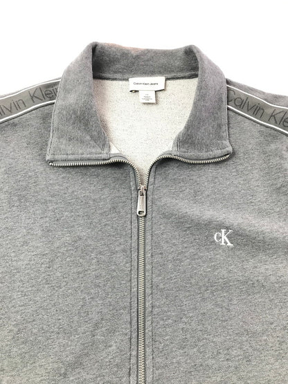 【中古品】【メンズ】 CALVIN KLEIN JEANS カルバン クライン ジーンズ ZIP UP SWEAT JACKET 4RF268G ジップアップ スウェット ジャケット ライトアウター 141-260625-rt-20-tagh サイズ：L カラー：グレー 万代Net店