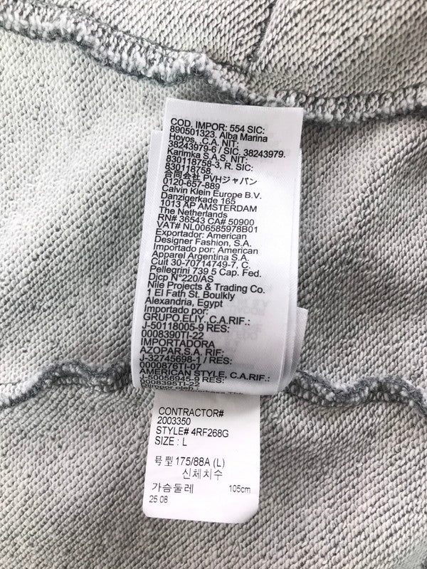 【中古品】【メンズ】 CALVIN KLEIN JEANS カルバン クライン ジーンズ ZIP UP SWEAT JACKET 4RF268G ジップアップ スウェット ジャケット ライトアウター 141-260625-rt-20-tagh サイズ：L カラー：グレー 万代Net店