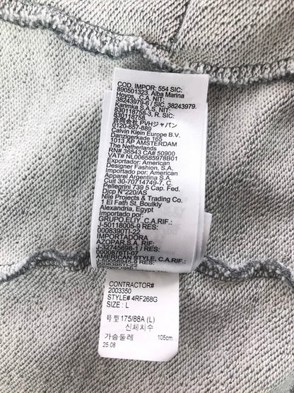 【中古品】【メンズ】 CALVIN KLEIN JEANS カルバン クライン ジーンズ ZIP UP SWEAT JACKET 4RF268G ジップアップ スウェット ジャケット ライトアウター 141-260625-rt-20-tagh サイズ：L カラー：グレー 万代Net店