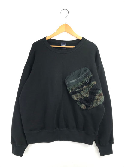 【中古品】【メンズ】 APPLEBUM アップルバム BOA POCKET CREW SWEAT ボア ポケット クルー スウェット トレーナー 142-260629-na-08-tagh サイズ：L カラー：ブラック 万代Net店