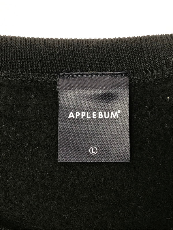 【中古品】【メンズ】 APPLEBUM アップルバム BOA POCKET CREW SWEAT ボア ポケット クルー スウェット トレーナー 142-260629-na-08-tagh サイズ：L カラー：ブラック 万代Net店