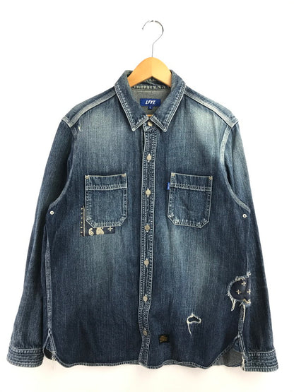 【中古品】【メンズ】 LAFAYETTE ラファイエット WASHED DENIM SHIRT デニムシャツ 長袖シャツ 142-260629-na-17-tagh サイズ：L カラー：インディゴ 万代Net店