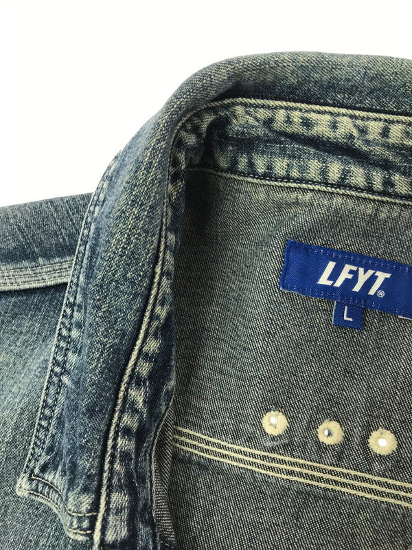 【中古品】【メンズ】 LAFAYETTE ラファイエット WASHED DENIM SHIRT デニムシャツ 長袖シャツ 142-260629-na-17-tagh サイズ：L カラー：インディゴ 万代Net店
