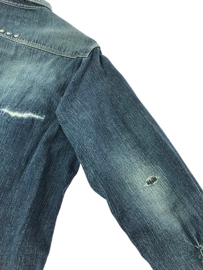 【中古品】【メンズ】 LAFAYETTE ラファイエット WASHED DENIM SHIRT デニムシャツ 長袖シャツ 142-260629-na-17-tagh サイズ：L カラー：インディゴ 万代Net店