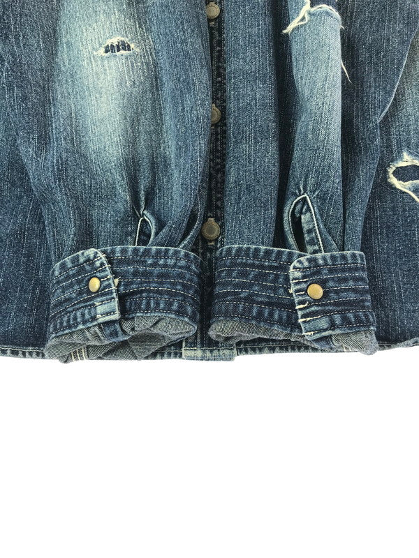 【中古品】【メンズ】 LAFAYETTE ラファイエット WASHED DENIM SHIRT デニムシャツ 長袖シャツ 142-260629-na-17-tagh サイズ：L カラー：インディゴ 万代Net店