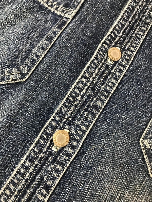 【中古品】【メンズ】 LAFAYETTE ラファイエット WASHED DENIM SHIRT デニムシャツ 長袖シャツ 142-260629-na-17-tagh サイズ：L カラー：インディゴ 万代Net店