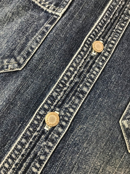 【中古品】【メンズ】 LAFAYETTE ラファイエット WASHED DENIM SHIRT デニムシャツ 長袖シャツ 142-260629-na-17-tagh サイズ：L カラー：インディゴ 万代Net店