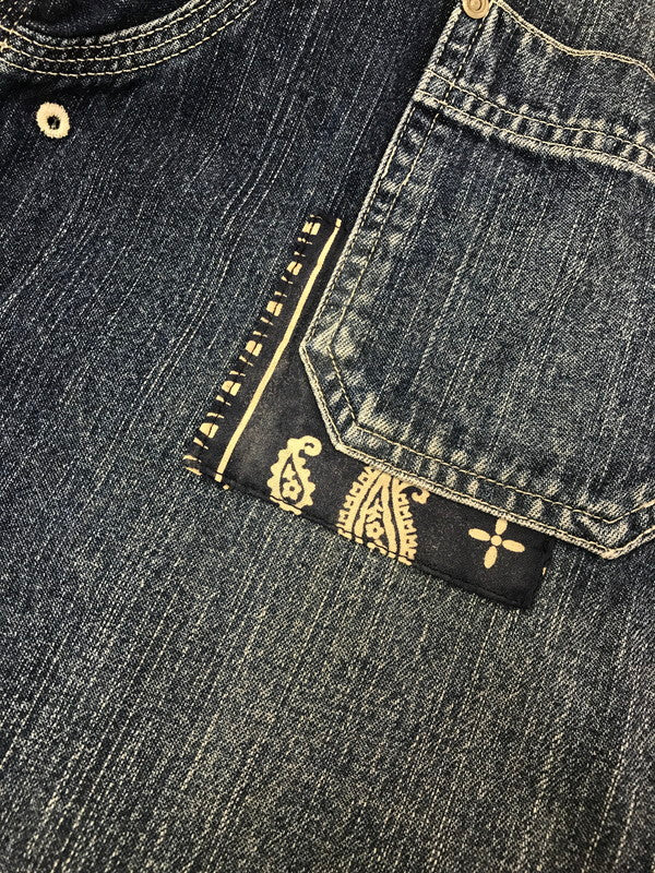 【中古品】【メンズ】 LAFAYETTE ラファイエット WASHED DENIM SHIRT デニムシャツ 長袖シャツ 142-260629-na-17-tagh サイズ：L カラー：インディゴ 万代Net店