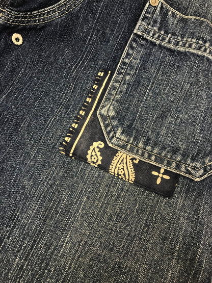 【中古品】【メンズ】 LAFAYETTE ラファイエット WASHED DENIM SHIRT デニムシャツ 長袖シャツ 142-260629-na-17-tagh サイズ：L カラー：インディゴ 万代Net店