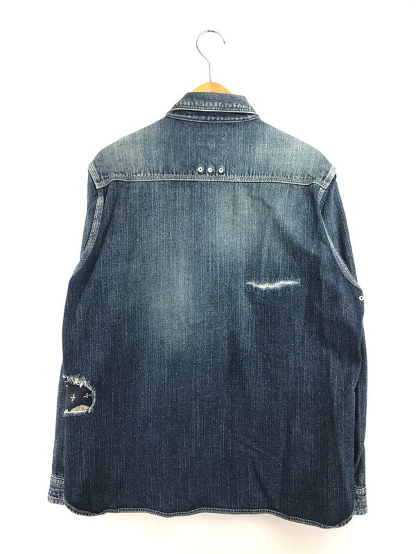 【中古品】【メンズ】 LAFAYETTE ラファイエット WASHED DENIM SHIRT デニムシャツ 長袖シャツ 142-260629-na-17-tagh サイズ：L カラー：インディゴ 万代Net店
