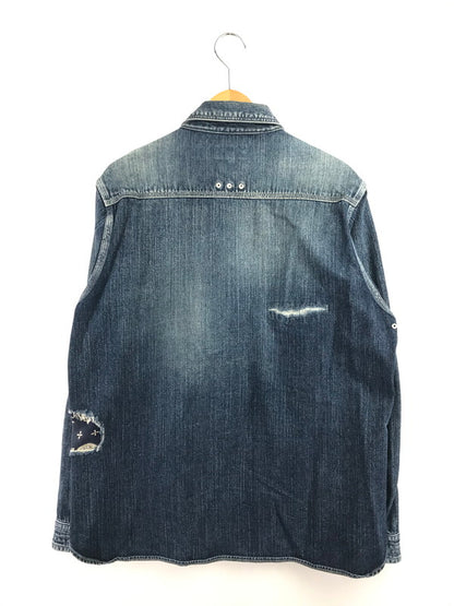 【中古品】【メンズ】 LAFAYETTE ラファイエット WASHED DENIM SHIRT デニムシャツ 長袖シャツ 142-260629-na-17-tagh サイズ：L カラー：インディゴ 万代Net店