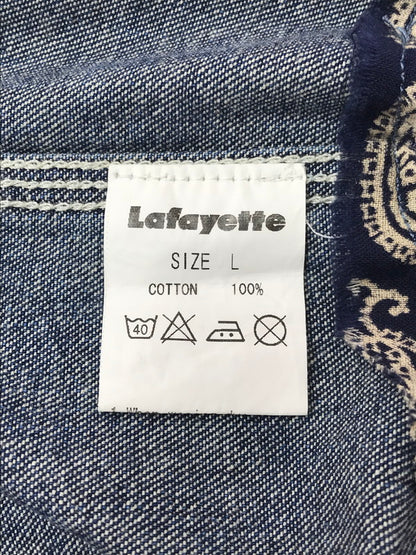 【中古品】【メンズ】 LAFAYETTE ラファイエット WASHED DENIM SHIRT デニムシャツ 長袖シャツ 142-260629-na-17-tagh サイズ：L カラー：インディゴ 万代Net店