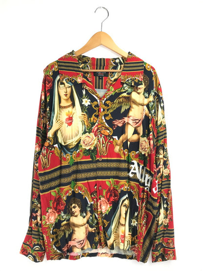 【中古品】【メンズ】 ALLY&DIA アリーアンドダイア EMMANUEL MARIA ALLOVER L/S SHIRT AD23AW003 マリア 長袖シャツ 142-260629-na-10-tagh サイズ：XL カラー：レッド系 万代Net店