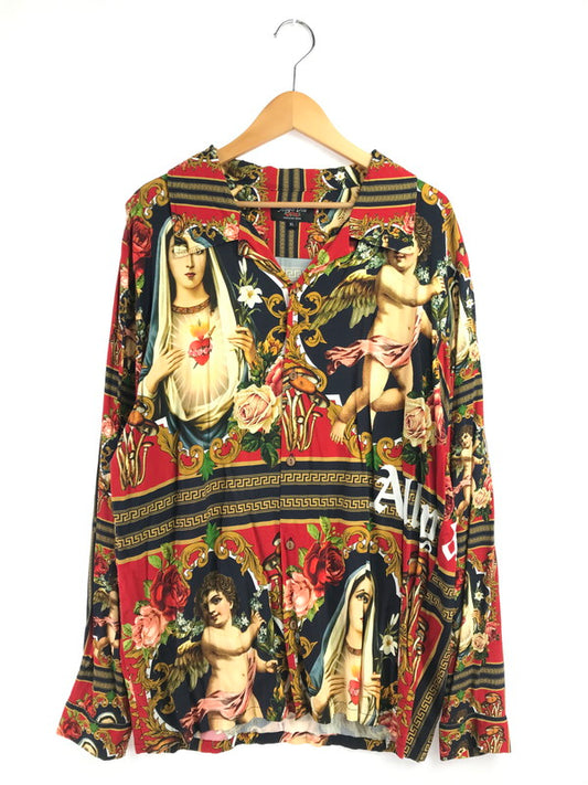 【中古品】【メンズ】 ALLY&DIA アリーアンドダイア EMMANUEL MARIA ALLOVER L/S SHIRT AD23AW003 マリア 長袖シャツ 142-260629-na-10-tagh サイズ：XL カラー：レッド系 万代Net店