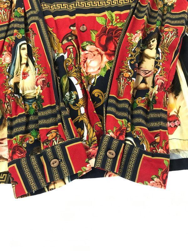【中古品】【メンズ】 ALLY&DIA アリーアンドダイア EMMANUEL MARIA ALLOVER L/S SHIRT AD23AW003 マリア 長袖シャツ 142-260629-na-10-tagh サイズ：XL カラー：レッド系 万代Net店