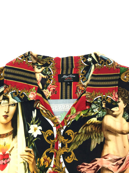 【中古品】【メンズ】 ALLY&DIA アリーアンドダイア EMMANUEL MARIA ALLOVER L/S SHIRT AD23AW003 マリア 長袖シャツ 142-260629-na-10-tagh サイズ：XL カラー：レッド系 万代Net店