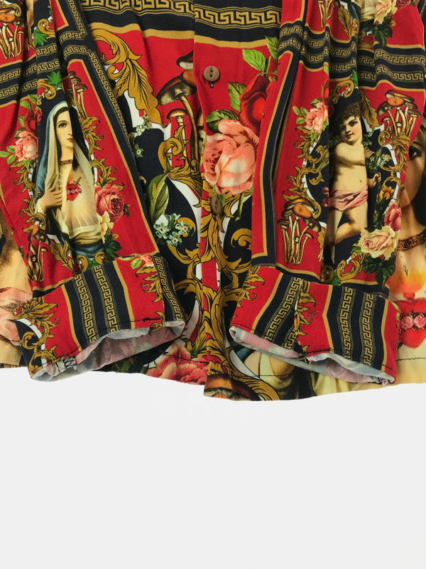 【中古品】【メンズ】 ALLY&DIA アリーアンドダイア EMMANUEL MARIA ALLOVER L/S SHIRT AD23AW003 マリア 長袖シャツ 142-260629-na-10-tagh サイズ：XL カラー：レッド系 万代Net店