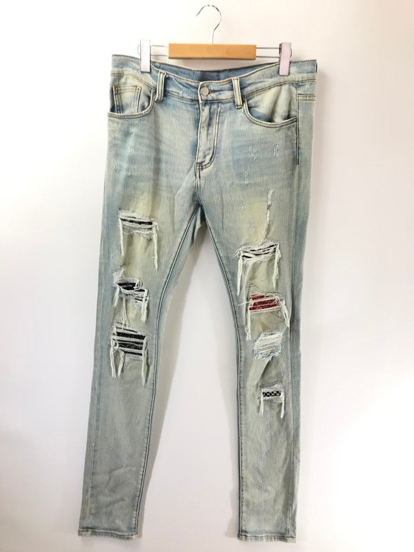 【中古品】【メンズ】 MNML ミニマル SKINNY DENIM PANTS スキニー デニム パンツ ジーンズ ボトムス 153-260709-rt-02-tag サイズ：32 カラー：ライトインディゴ 万代Net店