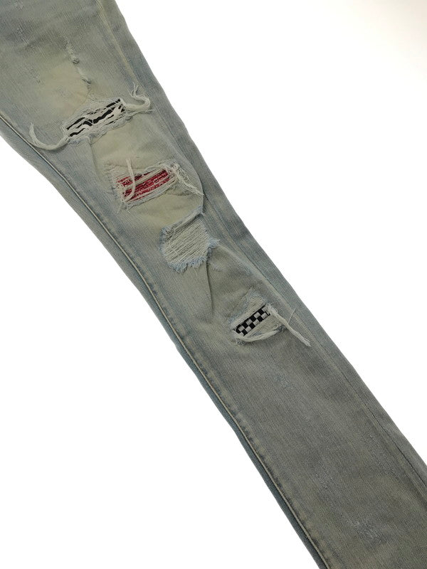 【中古品】【メンズ】 MNML ミニマル SKINNY DENIM PANTS スキニー デニム パンツ ジーンズ ボトムス 153-260709-rt-02-tag サイズ：32 カラー：ライトインディゴ 万代Net店