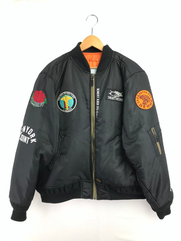 【中古品】【メンズ】 LAFAYETTE ラファイエット PATCH FLIGHT JACKET LFT18AW049 パッチ フライト ジャケット アウター 142-260703-YY-14-tagh サイズ：L カラー：ブラック 万代Net店
