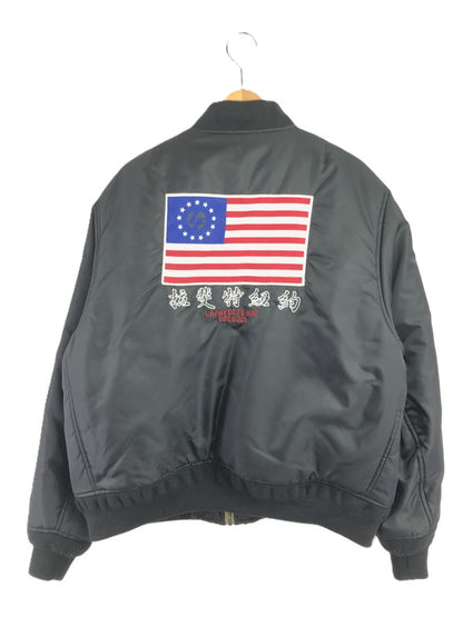【中古品】【メンズ】 LAFAYETTE ラファイエット PATCH FLIGHT JACKET LFT18AW049 パッチ フライト ジャケット アウター 142-260703-YY-14-tagh サイズ：L カラー：ブラック 万代Net店
