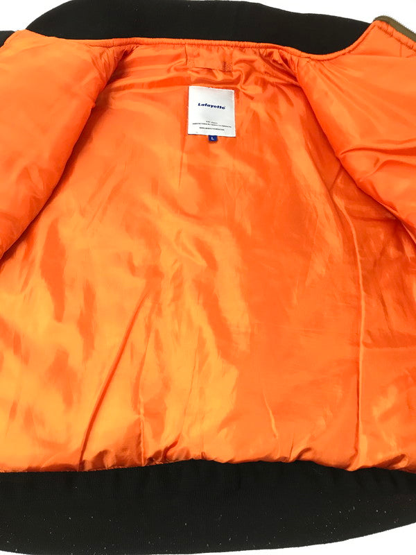 【中古品】【メンズ】 LAFAYETTE ラファイエット PATCH FLIGHT JACKET LFT18AW049 パッチ フライト ジャケット アウター 142-260703-YY-14-tagh サイズ：L カラー：ブラック 万代Net店